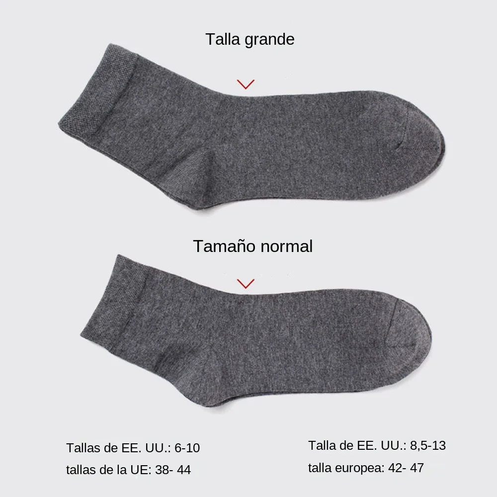 HSS 5/10 pares de calcetines de mezcla de algodón para hombre, calcetines negros de negocios para hombre, calcetines suaves transpirables de verano e invierno para hombre, calcetines de talla grande (6,5-14)