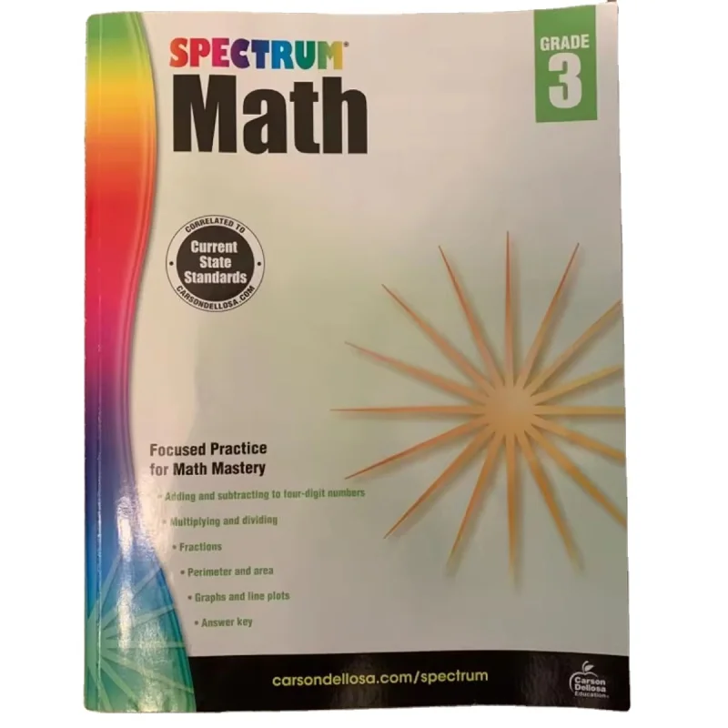Custom Full Color Softcover livro educativo para crianças, Prática Workbook para crianças, Custom