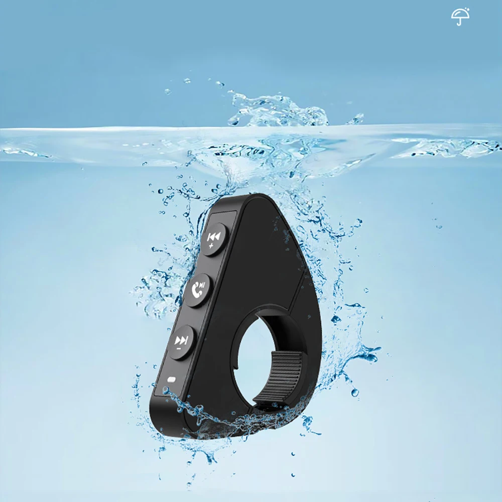 Control de manillar de motocicleta, Bluetooth, inalámbrico, llamadas manos libres, Control remoto, resistente al agua, control multimedia para manillar de bicicleta