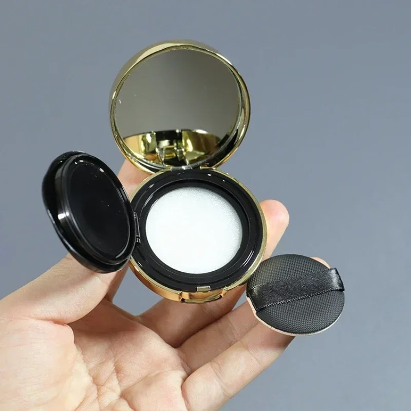 1pc Mini Portable Empty Puff Case with Mirror and Sponge for DIY Makeup Foundation BB Cream Refillable Travel