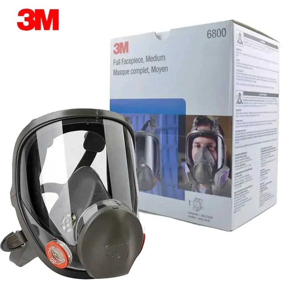 3M 6800 pintura respirador para fumigación máscara de Gas industria química máscara de Gas de cara completa filtro de trabajo de seguridad polvo máscara facial completa reemplazo