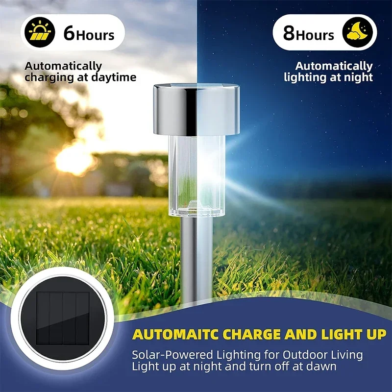 10Pack Solar Außen Lichter Garten Laterne Solar Lampe Wasserdicht Landschaft Beleuchtung Pathway Yard Rasen Garten Dekoration