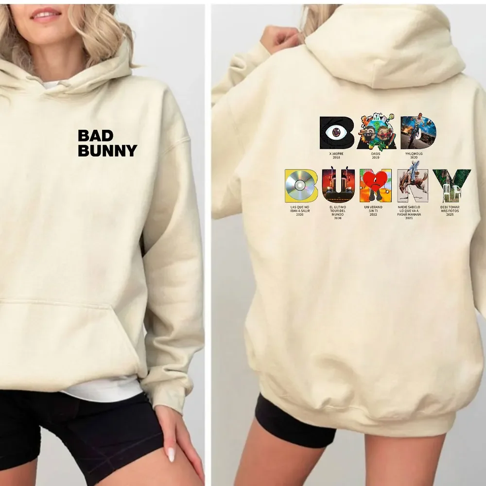 Dtmf bad bunny álbum moletom com capuz masculino feminino solto pulôver moletom com capuz de inverno presente elegante suéter novo em 2025 manga comprida