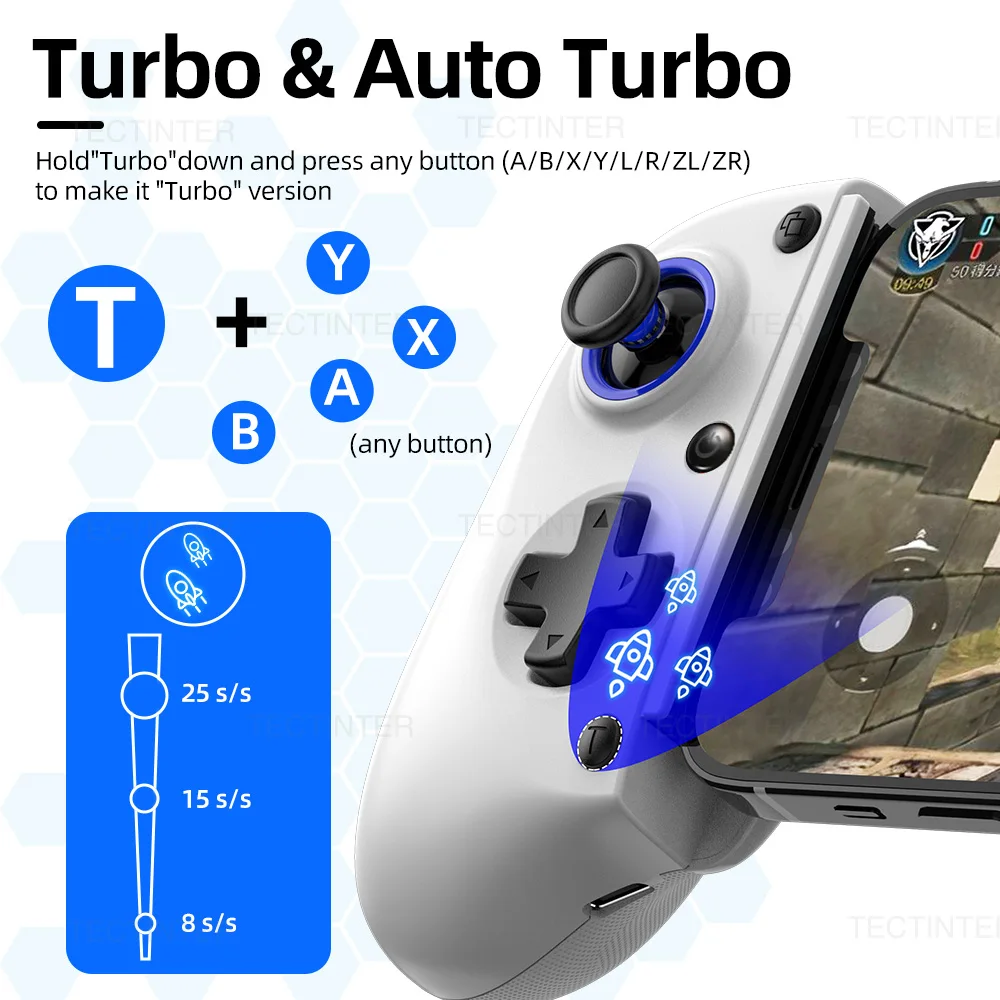 Controller wireless allungabile BSP-D11 per Nintendo Switch/PS4/PS3/XBOX Gamepad per accessori in streaming Android/Apple iOS