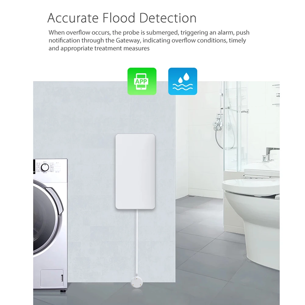 Tuya Smart WIFI/Zigbee Wasser Leck Sensor Detektor Flut Alarm Überlauf Sicherheit Alarm System Wasser Leckage Alarm Smart Leben app