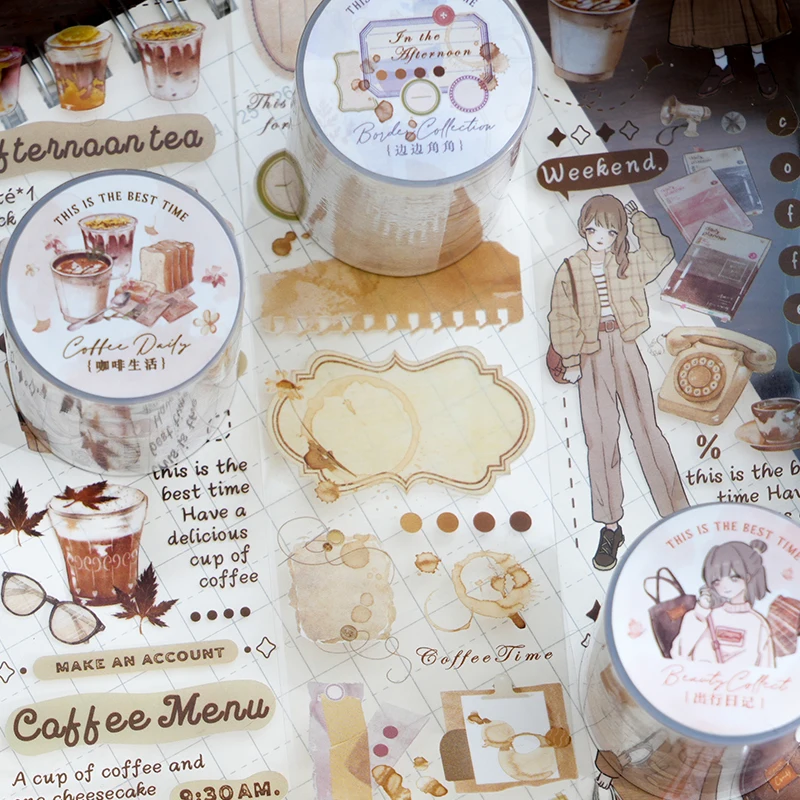 Yoofun 5x200 ซม.ชีวิตประจําวัน Masking เทปสําหรับวางแผน Scrapbooking DIY วารสารตกแต่งห่อของขวัญ Masking เทปสติกเกอร์