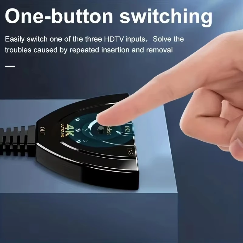 HDMI Switcher 3-in-1-out Integrated Switcher HD Monitor Divider Computer Screen Expander Port Distribution Line PS4 Game Console
