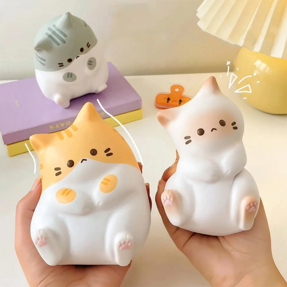 Мягкие игрушки для снятия стресса с милым котом, медленно растущие сжимаемые мячи-антистресс, мультяшные настольные украшения, мягкие игрушки для снятия стресса
