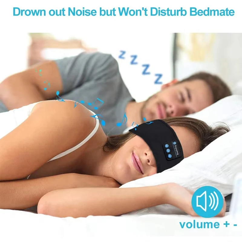 Auriculares Bluetooth, banda para la cabeza deportiva para dormir, auriculares inalámbricos elásticos, máscara para ojos, auriculares inalámbricos con Bluetooth, banda para la cabeza