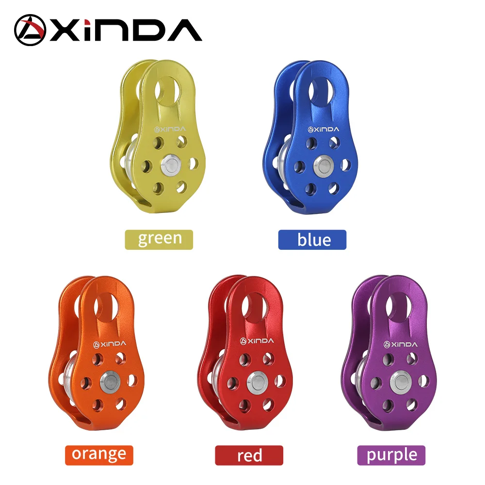 XINDA Đá Ròng Rọc Cố Định Sideplate Đơn Sheave Ròng Rọc Cứu Sinh Dụng Cụ Cao Altitud Traverse Lôi Gear