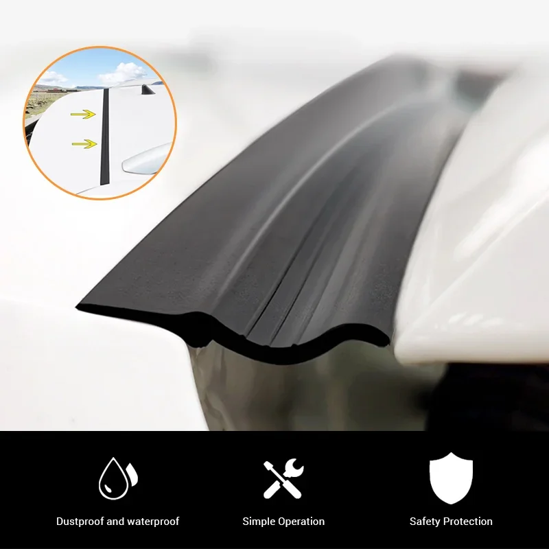 Seametal 車のゴムシールストリップ自動トランクリッドギャップシールストリップユニバーサルハッチバック上端トリム防塵カーアクセサリー