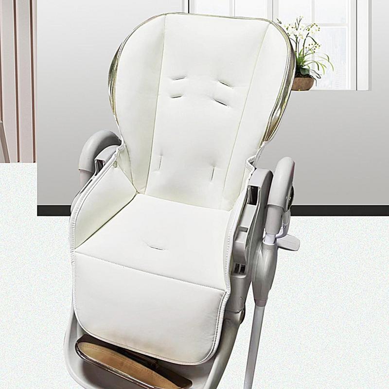 Almofada de couro para cadeira alta, capa de assento de couro pu para cadeira alta, protetor de derramamentos e migalhas, cadeira de jantar infantil