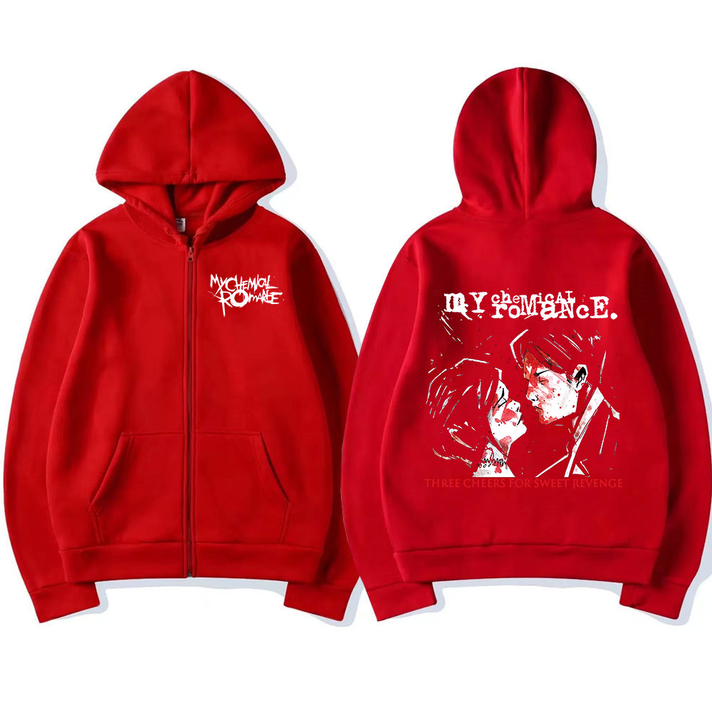 Banda de Rock My Chemical Romance Mcr Dead cremallera Sudadera con capucha desfile negro Punk Emo sudadera con cremallera hombres moda Vintage Hip Hop sudaderas con capucha