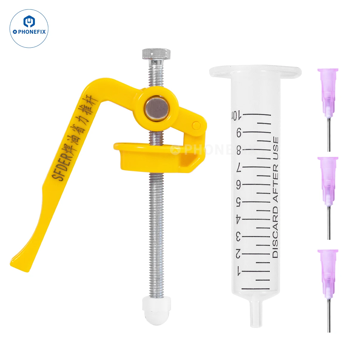 Manual Glue Gun 10cc Solder Flux Dispenser Welding Oil Solder Paste UV Needle Booster Universal Propulsion Tool For Phone Repair