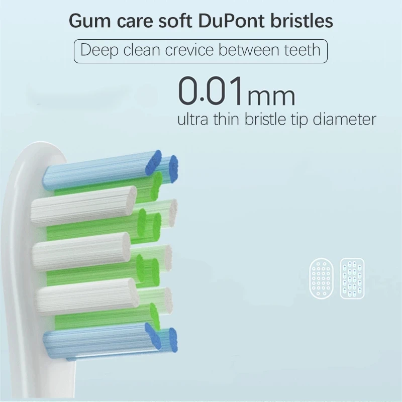 Replacement Brush Heads for Oclean X PRO Elite/Flow/F1/One/X/All Series Sonic Electric Toothbrush DuPont Blue Green Soft Bristle