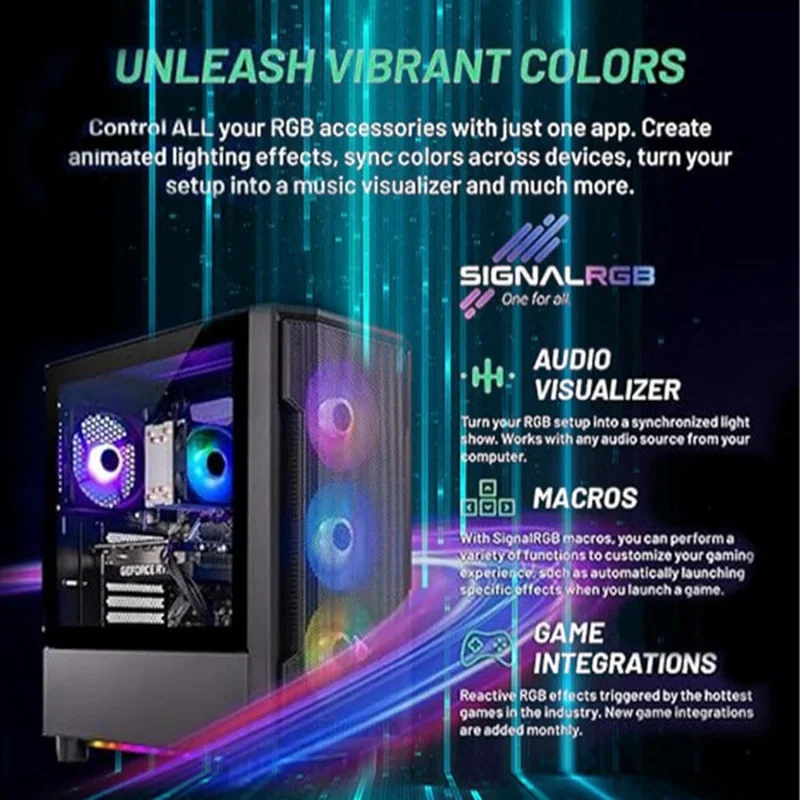 PC para juegos de alto rendimiento con procesador Core i5-12490F/tarjeta gráfica GeForce RTX 3050 de 8GB/16GB RAM DDR4/1TB SSD/Windows 11/Bl