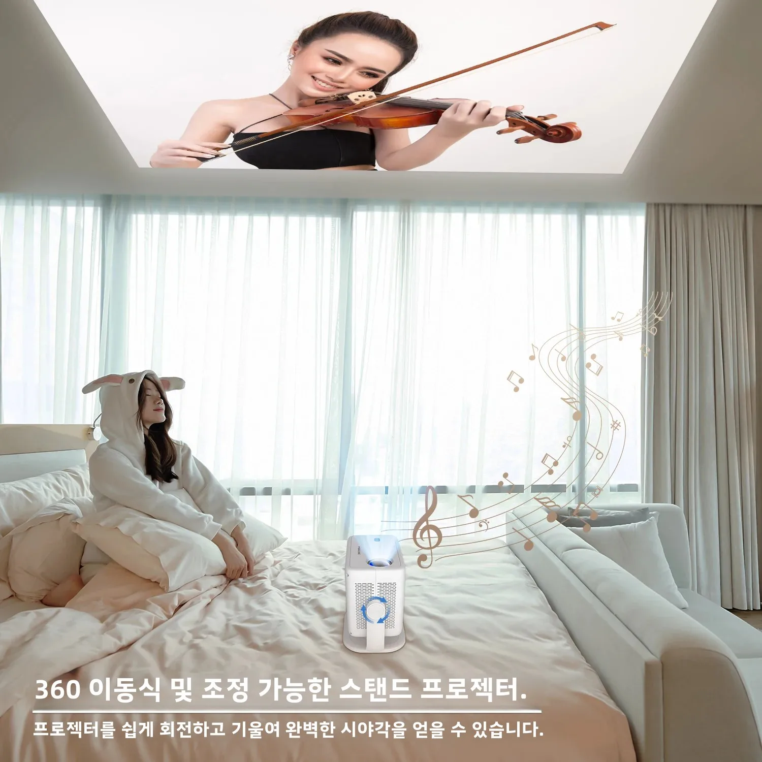 맥큐빅 네이티브 1080P 650ANSI 4K 안드로이드11 L018 프로젝터 자동 키스톤 보정 초점 Wifi6 BT5.2 휴대용 영화 야외