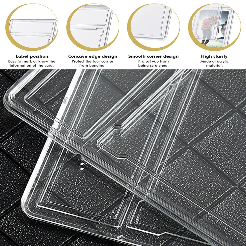 35pt พ็อกเก็ตมอนสเตอร์การ์ด Slab Protector แขน 90x65 มม.เกม Trading เบสบอลกีฬาการ์ดอัลบั้มสะสม hard Binde