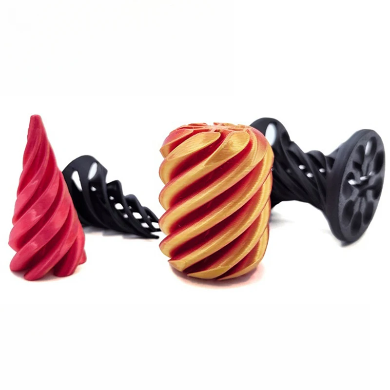 3D พิมพ์เกลียวกรวยของเล่นเป็นไปไม่ได้พีระมิด Passthrough ประติมากรรมผ่านพีระมิด Fidget ของเล่น Mini Vortex ด้ายภาพลวงตา