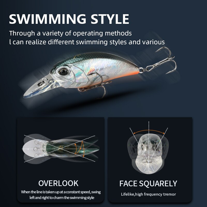 MEREDITH JERK CRANK M65 Schwimmend 14g Hot Model Angelköder Harter Köder 11Color Wobbler Kurbelqualität Professionelle Tiefe 2,0-2,5m