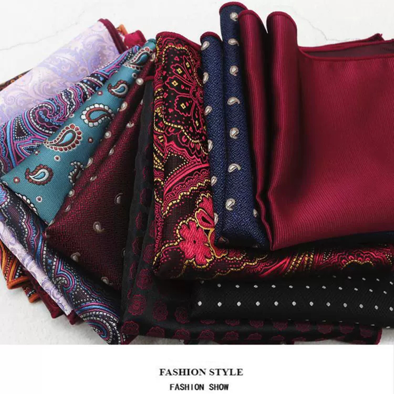 Klassieke Pasiley Pochet Heren Formeel Zakelijk Zwart Wit Zakdoek Bruiloft Pak Accessoires Dagelijks Dassen Das