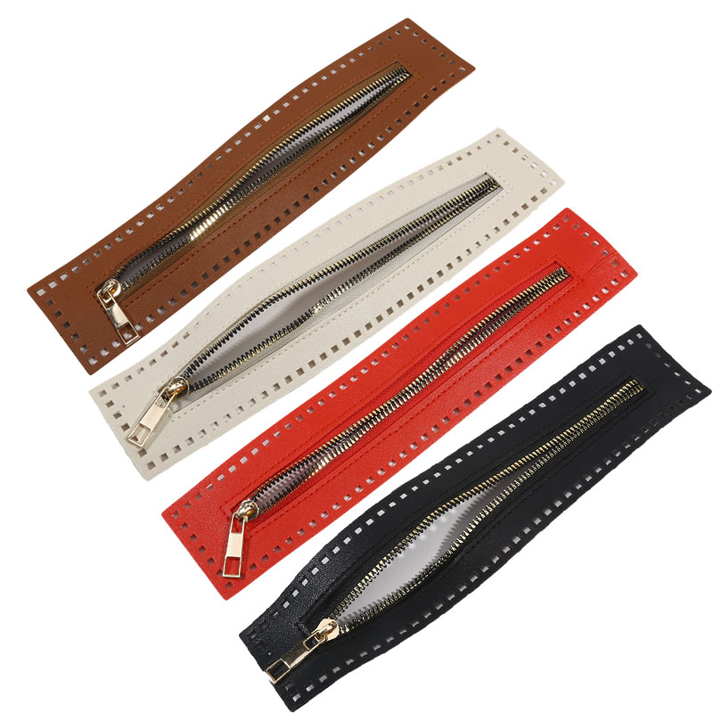 27cm Long Leather Zipper Useful For Crochet Bag Hardware Soild Zipper Sewing Accessory Useful Handbag Leather Zipper Practical