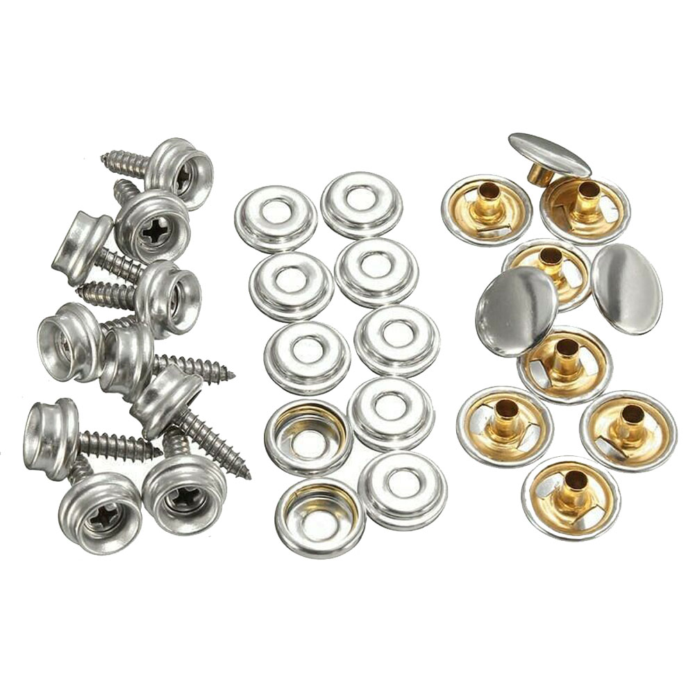 30 Cái/bộ Tích Tắc Dây Đồng Hồ Vải Capos Vít Lều Mềm Thuyền Vải Nắp Dụng Cụ Ổ Cắm Nút Xe Tán Phụ Kiện