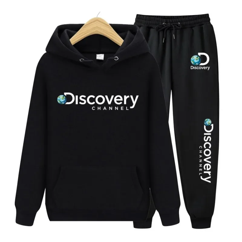Ein bequemes, warmes und lockeres zweiteiliges Set aus lässigem Woll-Hoodie und Sporthose für Männer und Frauen im Winter 2025