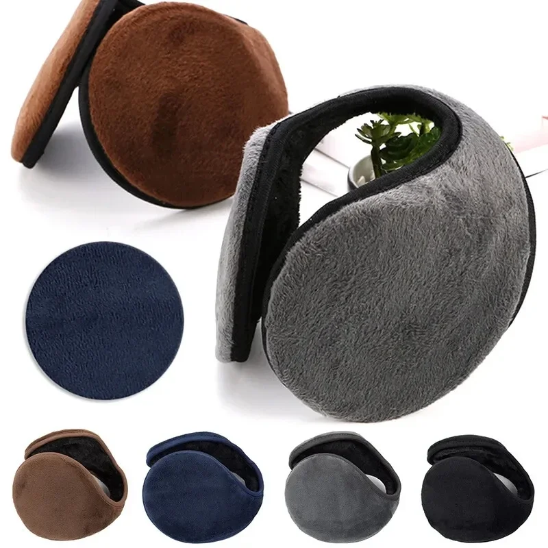 ผู้ชายผู้หญิงWindproof EarmuffsหูWarm Protector Thicken Plushฤดูหนาวขนแกะขี่จักรยานกลางแจ้งด้านหลังHead Bandนุ่มหูMuffs