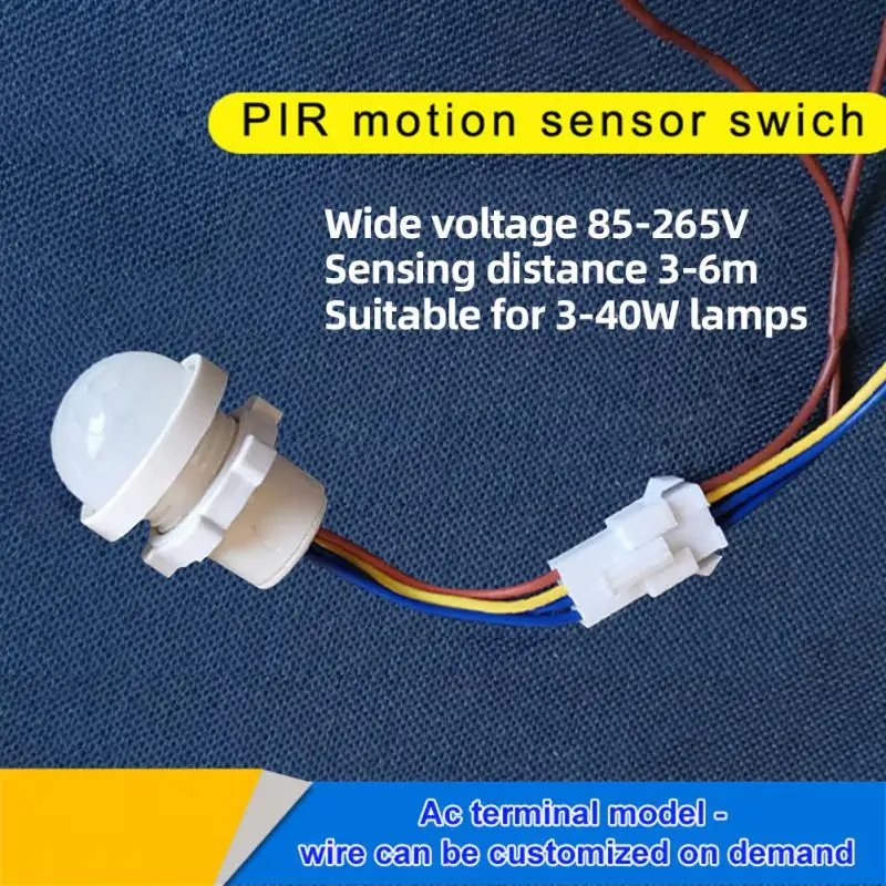 Sensor de movimiento de cuerpo humano, luz nocturna LED ajustable, interruptor PIR infrarrojo, Detector, 1/3/5 piezas