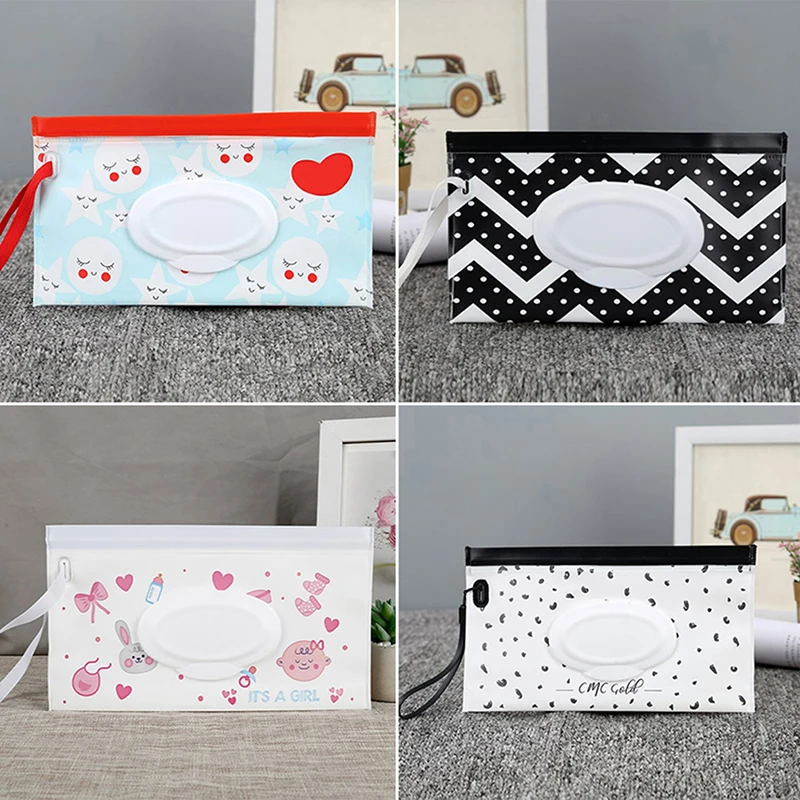 EVA Bé Ướt Lau Túi Khăn Lau Giá Đỡ Ốp Lưng Flip Cover Snap-Dây Đeo Có Thể Tái Sử Dụng Lọ Ướt Lau Túi Ngoài Trời Hữu Ích hộp Đựng Khăn Giấy