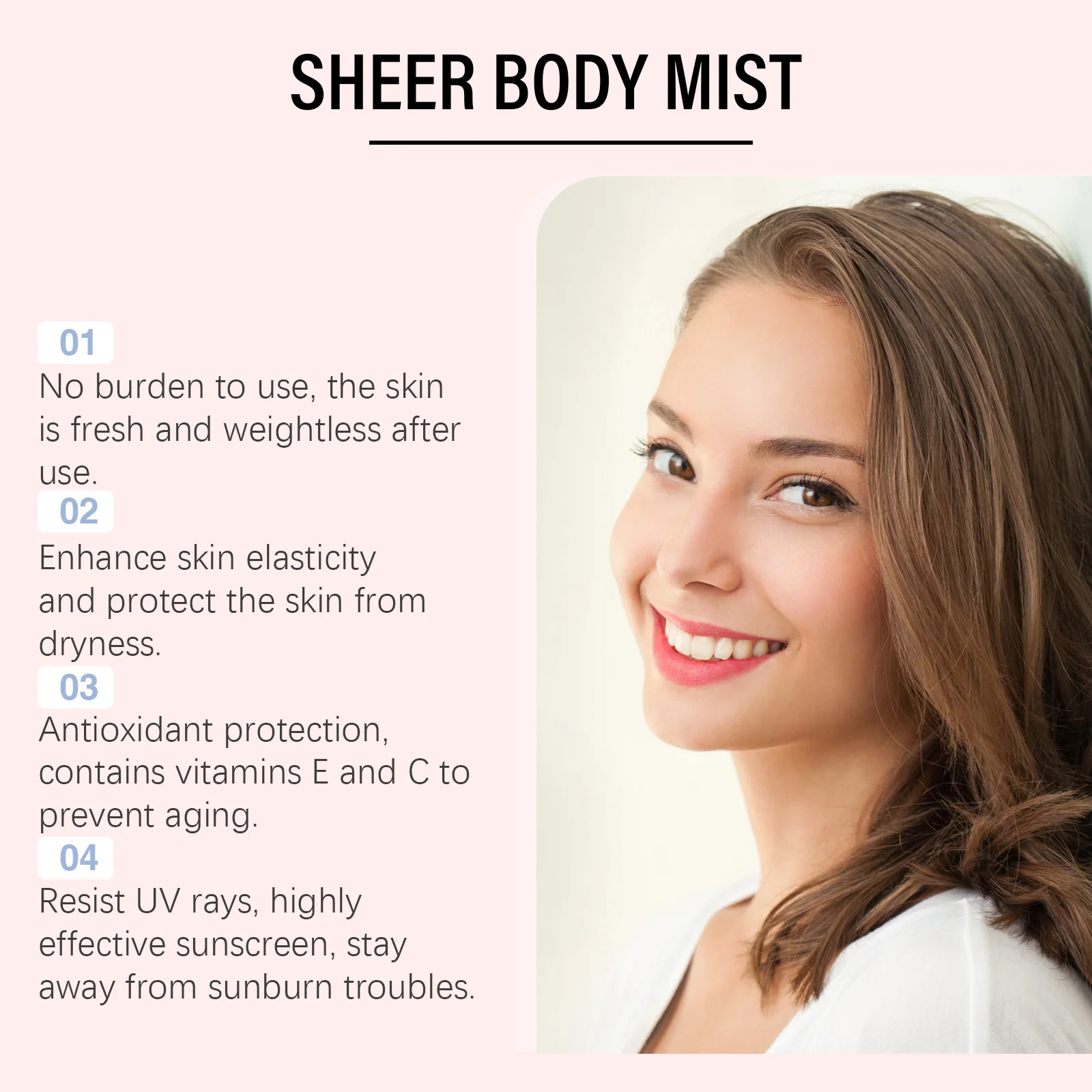 Facial Sunscreen Spray Strong Moisturizing Rapid Absorption Refreshing Not Sticky Isolate Uv Anti Oxidation Body Sunblock Cream