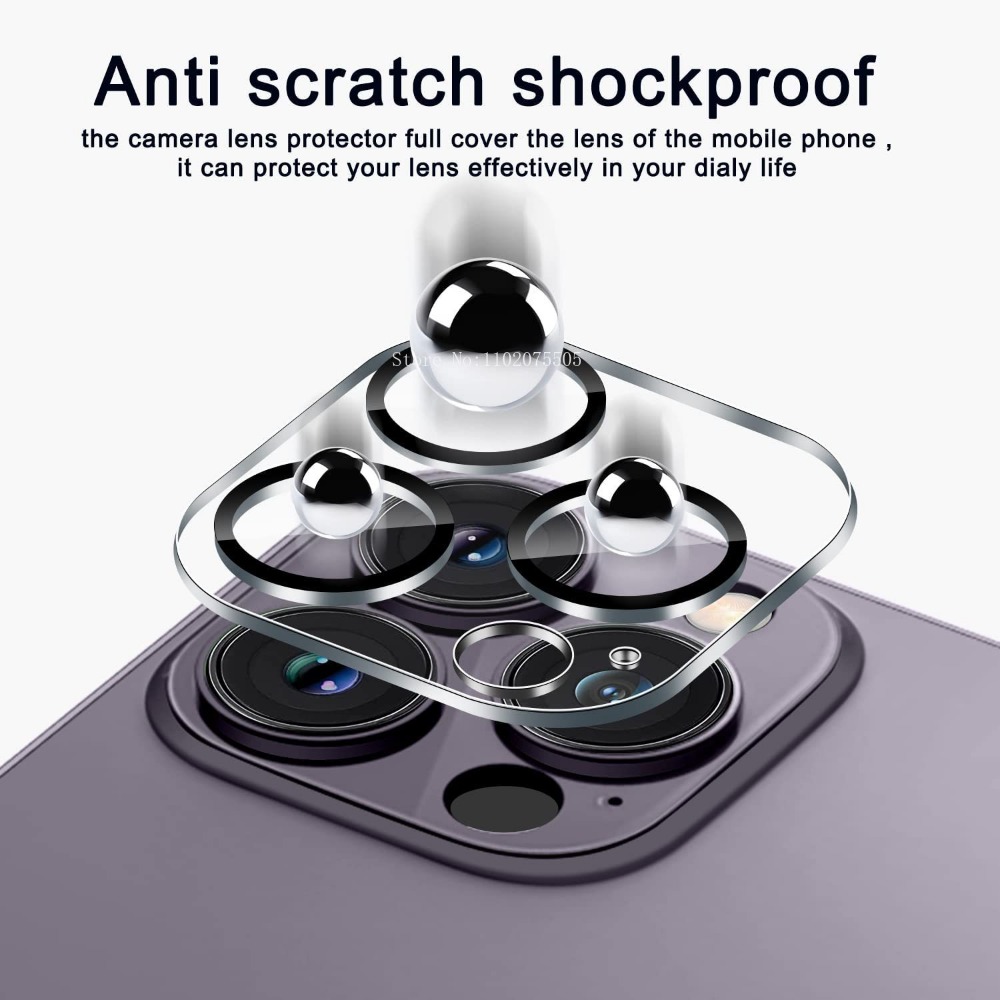 Vidrio Protector de cubierta completa para iPhone, 11, 12, 13, 14, 15 Pro Max, Protector de cámara para iPhone 13, 14 Mini Ultra, no afecta a la noche, 4 piezas