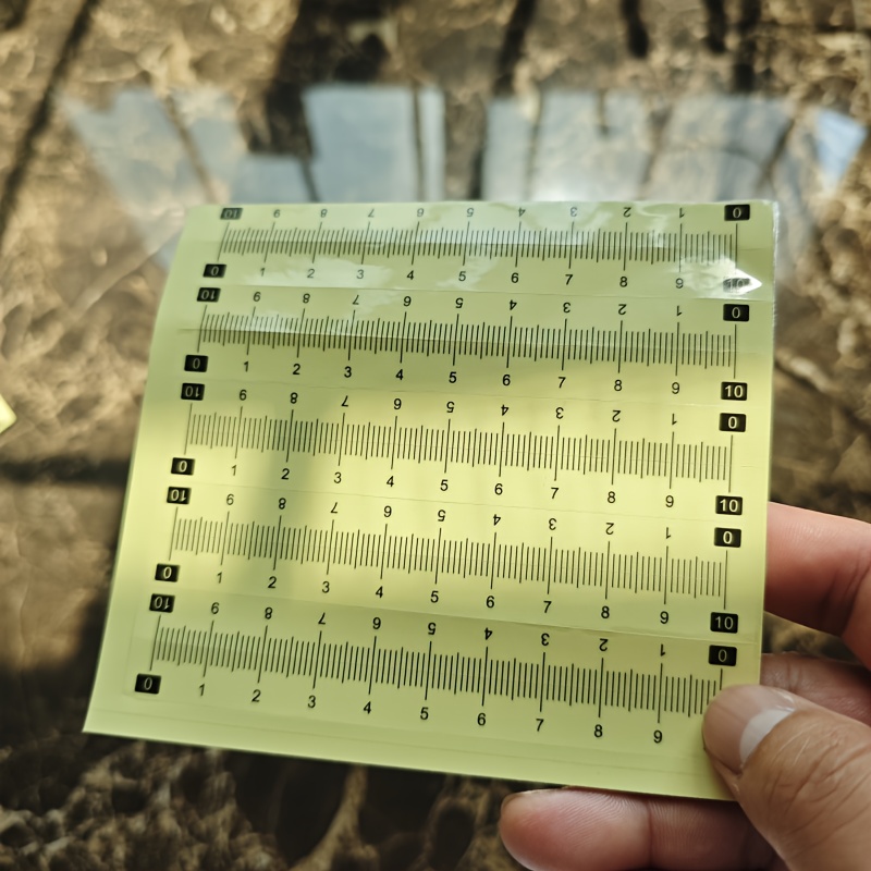 10-piece self-adhesive ruler set, suitable for office/study/sewing — can be attached to any smooth surface, measuring tool