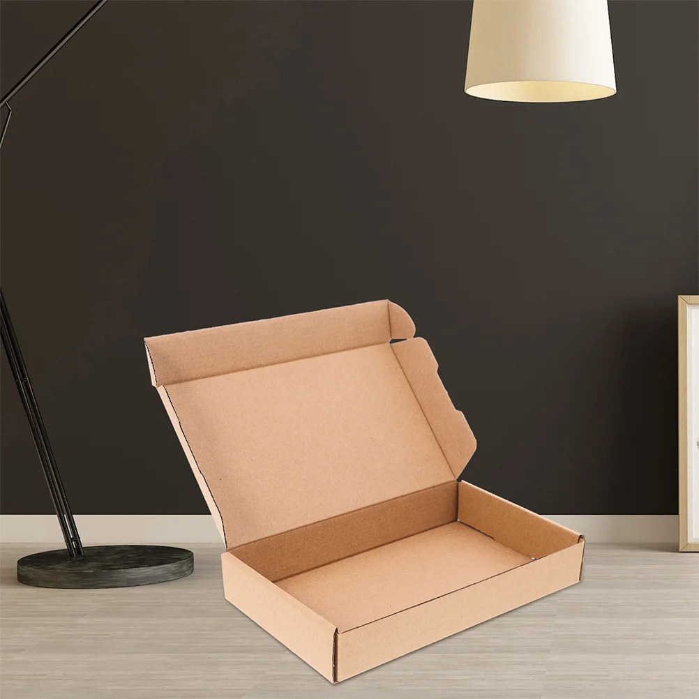 10 ชิ้นกล่องบรรจุกล่องกระดาษคราฟท์สําหรับบรรจุภัณฑ์จัดส่ง Mailer กระดาษแข็ง Square Mailing ขนาดเล็กธุรกิจ
