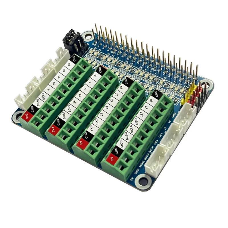 Raspberry Pi GPIO Placa de expansión de prueba Módulo PCF8591 LED integrado detección de puerto IO Sensor ADC/DCA