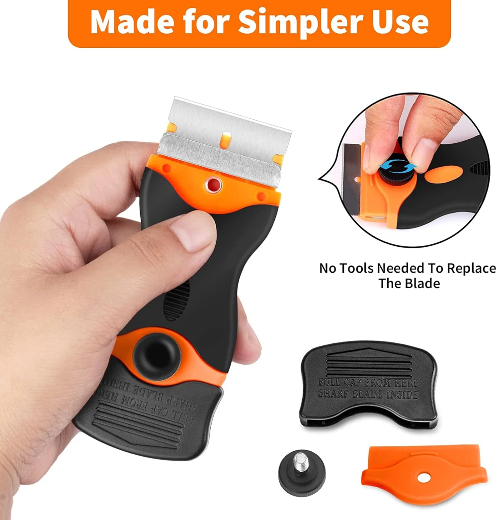 มีดโกนใบมีด Scraper Double Edge มีดโกน Scraper Remover เครื่องมือมีดโกนใบมีดสําหรับป้ายสติกเกอร์สติ๊กเกอร์กําจัด Tint ไวนิล