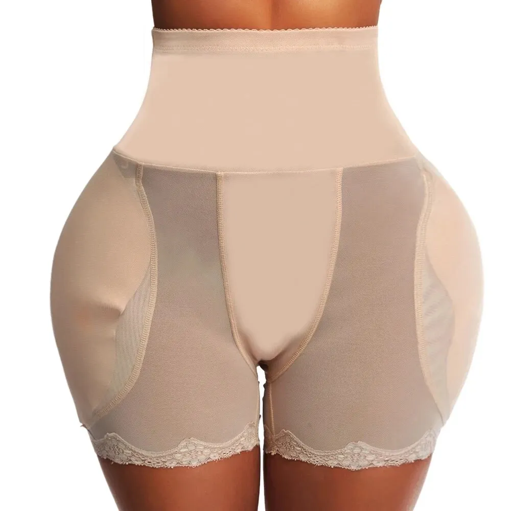 YBFDO Fake Ass Gepolsterte Hüfte Enhancer Body Shaper Bauch Steuer Höschen Abnehmen Hosen Taille Trainer Shaper Frauen Booty Butt Lifter