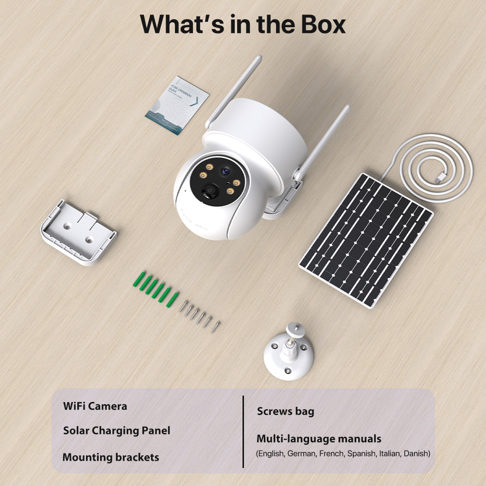 WONSDAR batería integrada WiFi PTZ cámara IP Solar inalámbrica para exteriores cámara de videovigilancia HD largo tiempo de espera iCSee