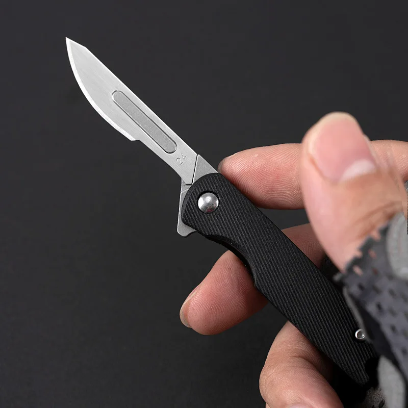 Multi Colors Mini Nylon Glass Scalpel EDC Folding Scalpels Unpacking Open Box Tools Free 10 Blade Outdoor Pocket Key Knife
