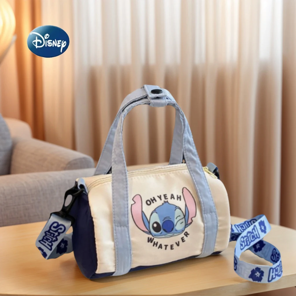 Borsa a tracolla in tela Stitch per donna Borsa a tracolla casual con orso fragola dei cartoni animati Pendolarismo quotidiano