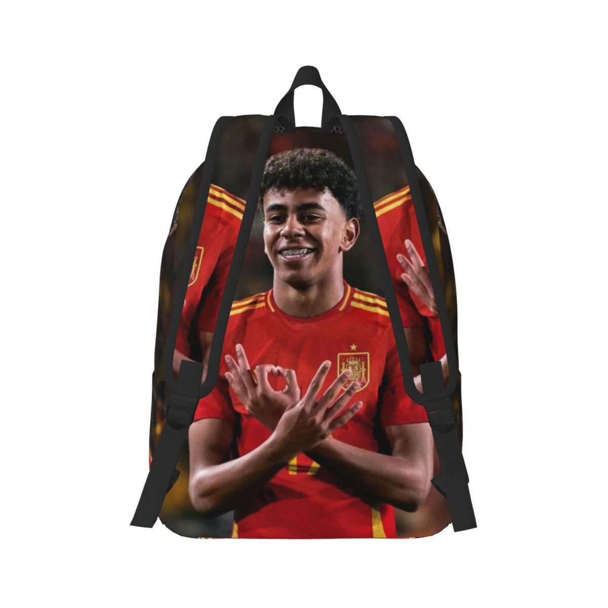 Lamine Y-Yamal Fashionable and avant-garde, fully printed, comfortable student backpack for carrying.