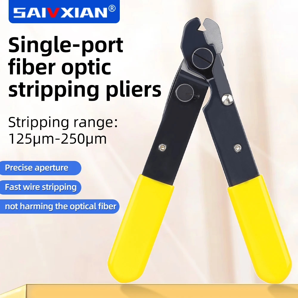 SAIVXIAN FO103-S abrazadera peladora de cables de fibra óptica de un solo orificio Alicates pelacables de fibra alicates Miller de fibra óptica