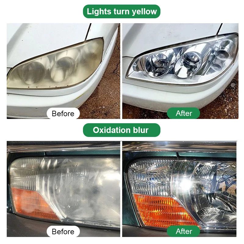 Kits de pulido para restauración de faros de coche, eliminador de arañazos, pasta de limpieza para reparación, elimina la oxidación, líquido para pulir faros