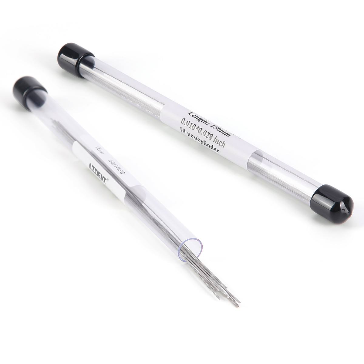 AZDENT 10 unids/pack de alambre de retenedor Lingual de acero inoxidable de ortodoncia Dental, cables de giro rectos y planos de 150MM, materiales de odontología