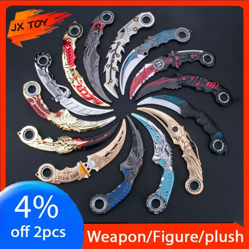 JX TOY 17cm juego Global Life and Death cuchillo Calw versión giratoria artesanía de aleación modelo cuchillo militar niños Karambit juguetes para exteriores
