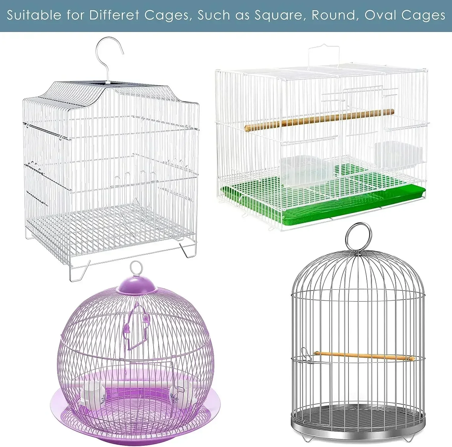Mesh Bird Cage Cover Shell Rock Net Easy Cleaning Catcher Guard Bird Cage Stretchy Mesh Parrot Bird Cage Net Jaula Para Pajaros