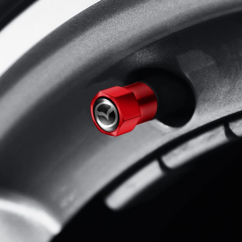 4 Uds insignias de coche tapas de válvula de neumático cubiertas de vástago de neumático accesorios de automóvil para Mazda CX5 CX30 CX3 CX7 2 3 bk 6 gg gj 3 6 2 MS SPEED