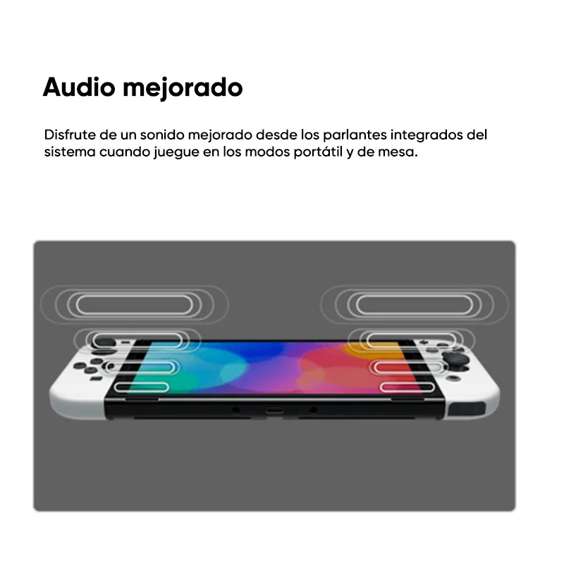 Nintendo Switch Modelo OLED Tela de 7 polegadas Joy‐Con Alça de áudio aprimorado Console ajustável Modo de TV estável Videogame