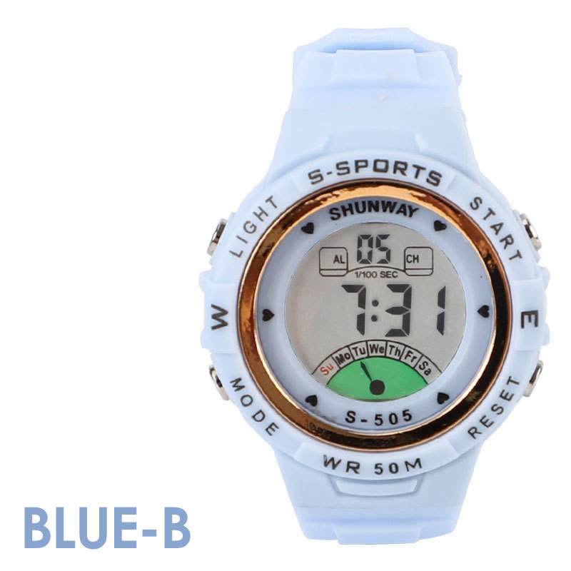 Kinder elektronische Uhr Jungen und Mädchen Macaron Sport Armbanduhr leuchtenden Wecker multifunktionale Kinder Mode Uhren